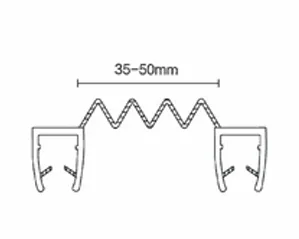 Pivoting Double Shower Seal B006M-BK Size
