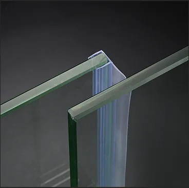 U-Shaped Frameless Sliding Shower Door Seal Strip (F-Shaped) Install