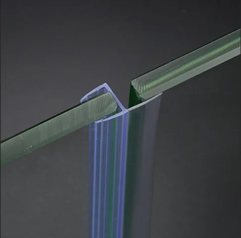 h type shower door seal - install